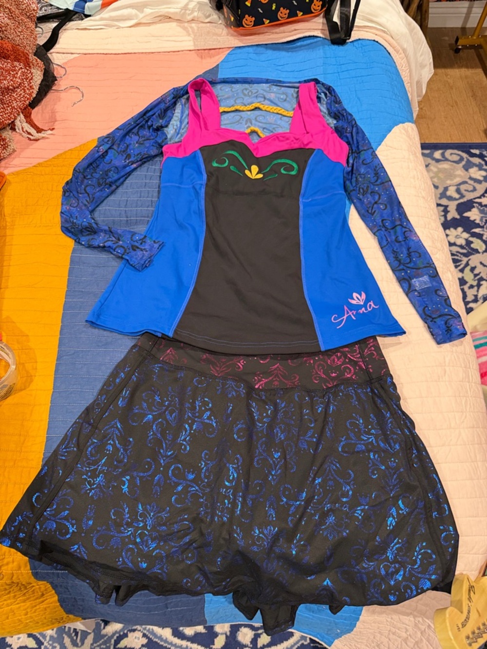 Crowned Athletics Disney Frozen Anna 3 pc Set - Tank, Skort, Shrug